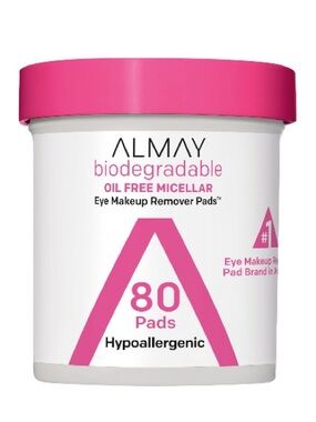 Almay | Biodegradable Micellar Water Eye
Makeup Remover Pads | 80CT | NEW SEALED